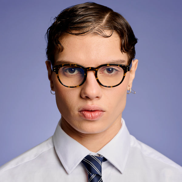 Ameos eyewear lucid optical glasses in havana frames, unisex and handmade in italy