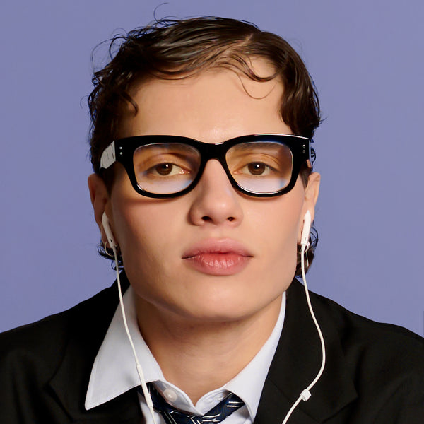 Ameos Forever collection Rio optical glasses. Black frames and unisex eyewear.