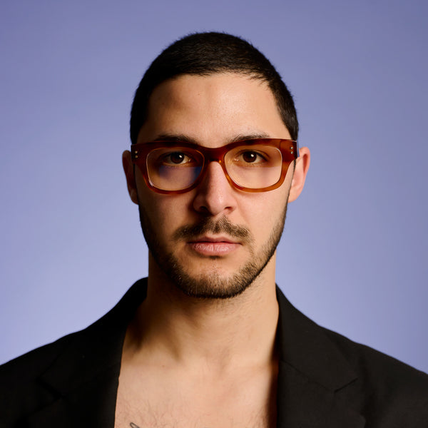 Ameos Forever collection Sam optical glasses. Tortoise frames and unisex eyewear.