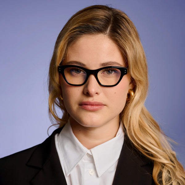 Ameos eyewear vega optical glasses in black frames, unisex.