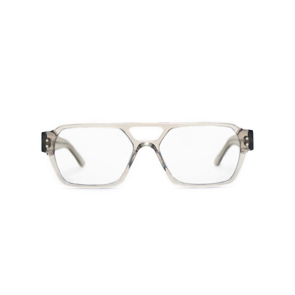 Ego optical glasses in transparent grey from Ameos Eyewear.