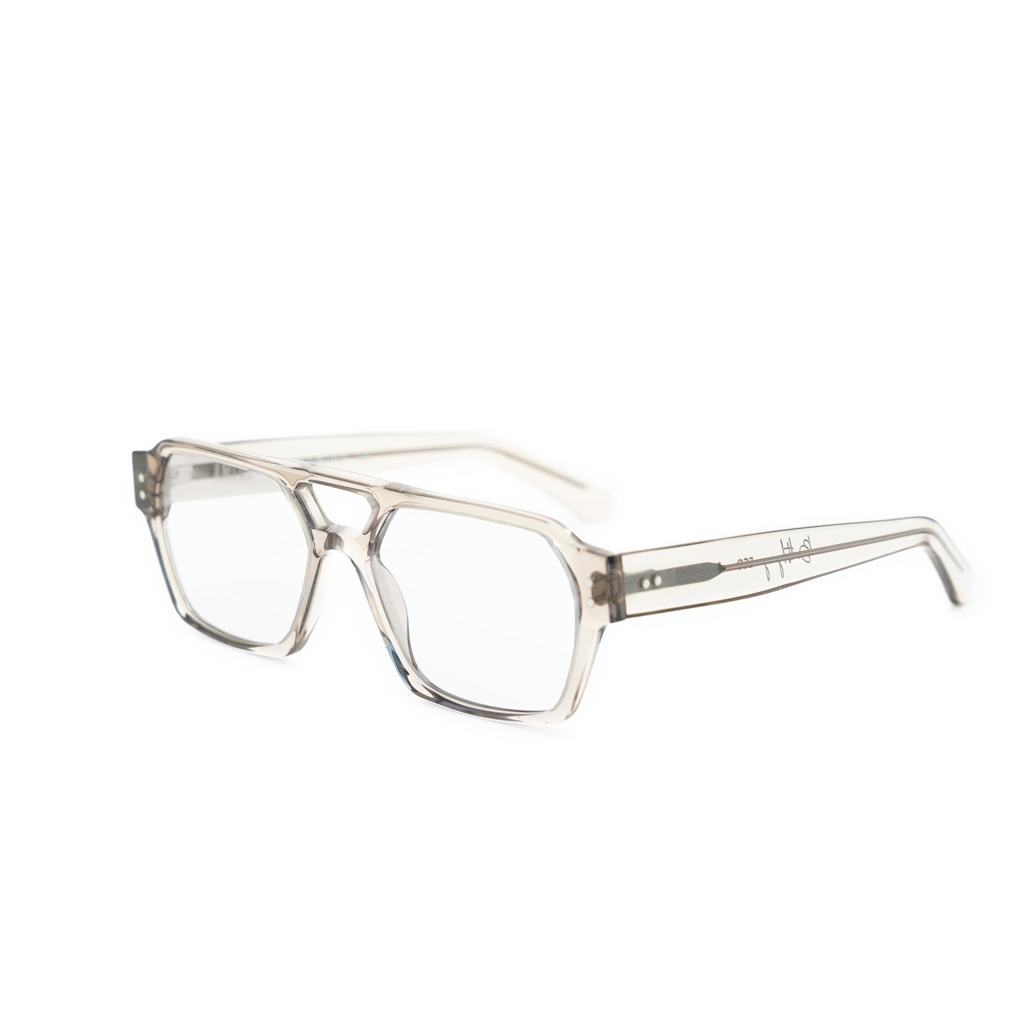 Ego optical glasses in transparent grey from Ameos Eyewear.