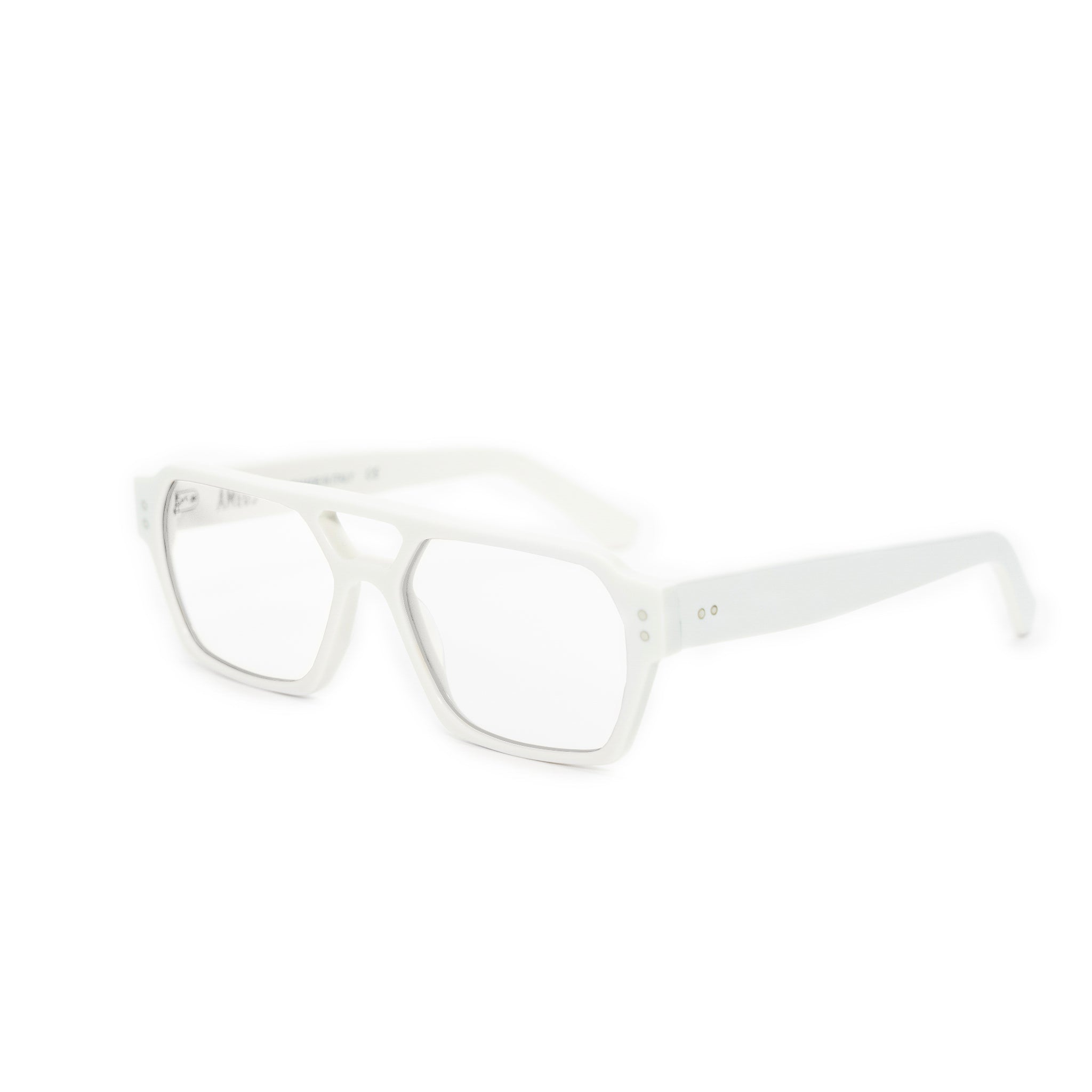 Ego optical glasses in white from Ameos Eyewear.
