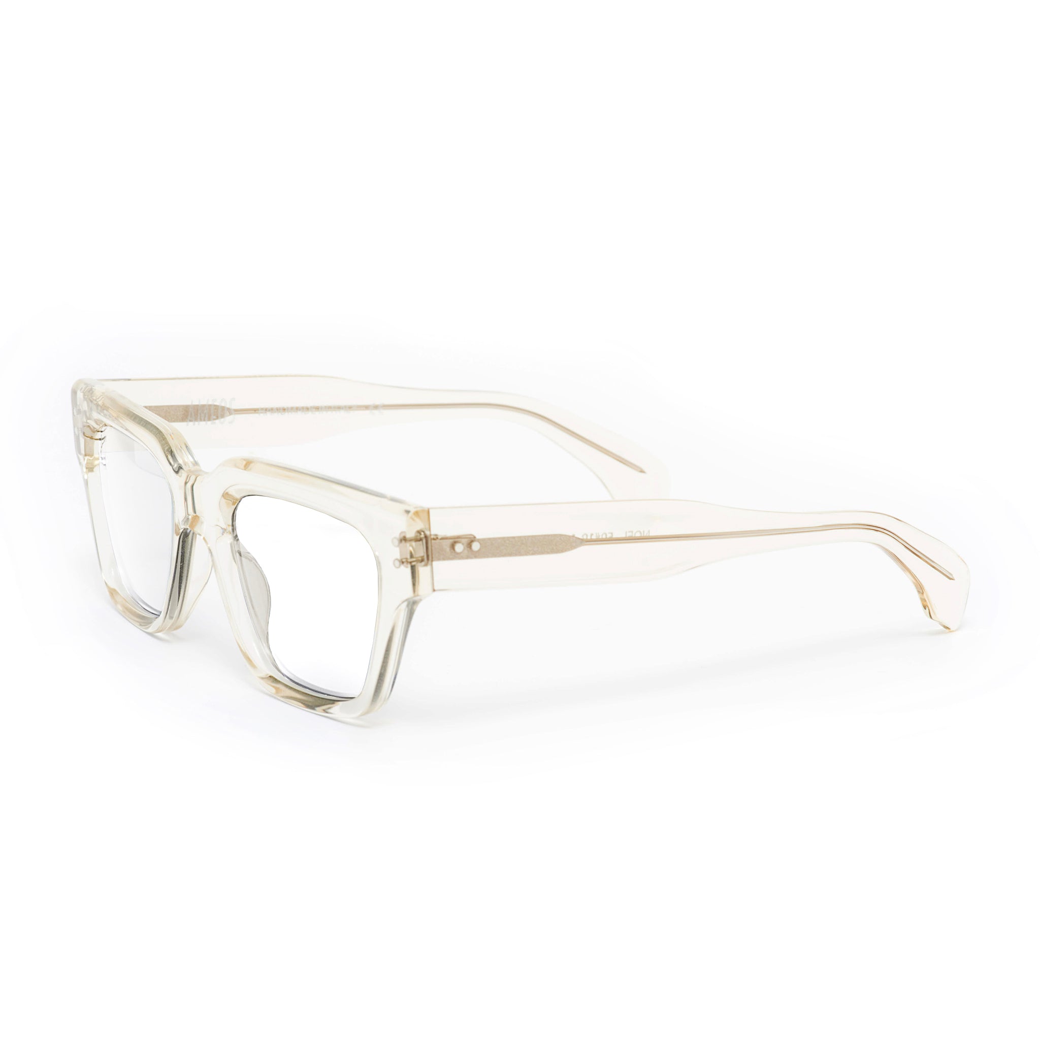 Ameos eyewear noel optical glasses in transparent frames. Unisex and handmade in Italy.