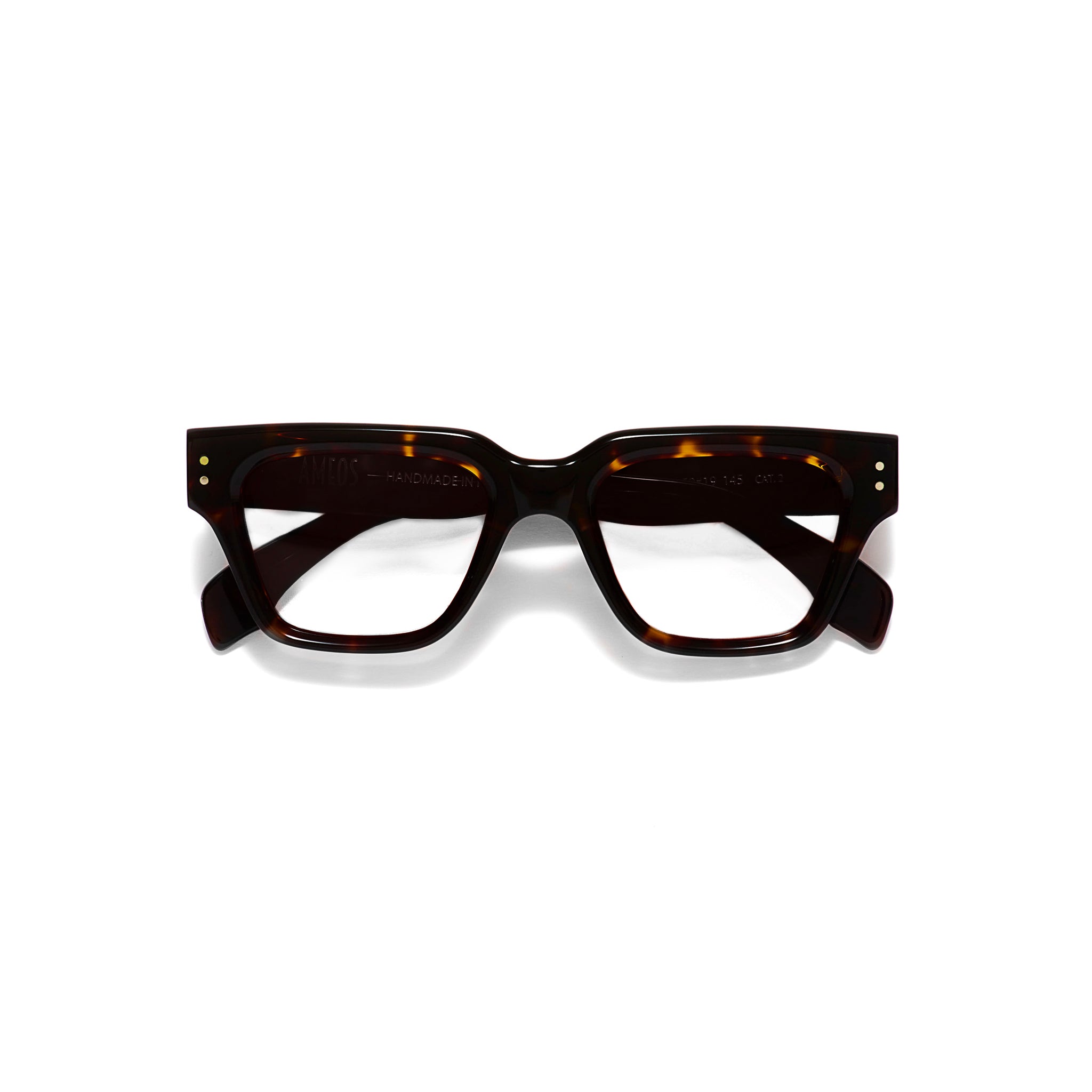 Ameos eyewear optical glasses robyn in tortoise frames. Unisex and handmade in Italy.