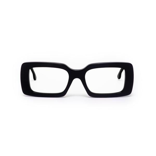 Ameos eyewear alexis optical glasses in black frames. Unisex and handmade in Italy.