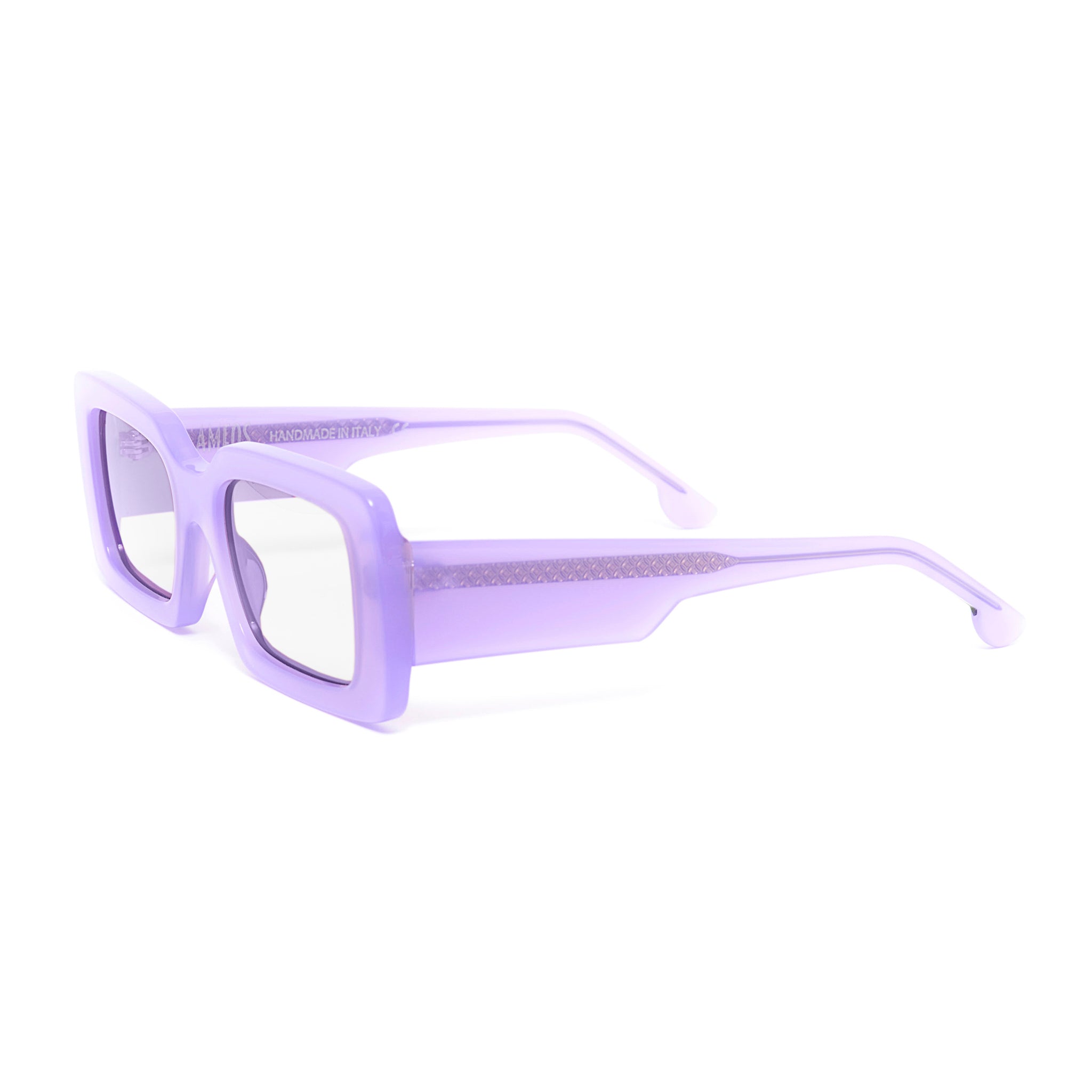 Ameos eyewear mika optical glasses in purple frames. Unisex and handmade in Italy.