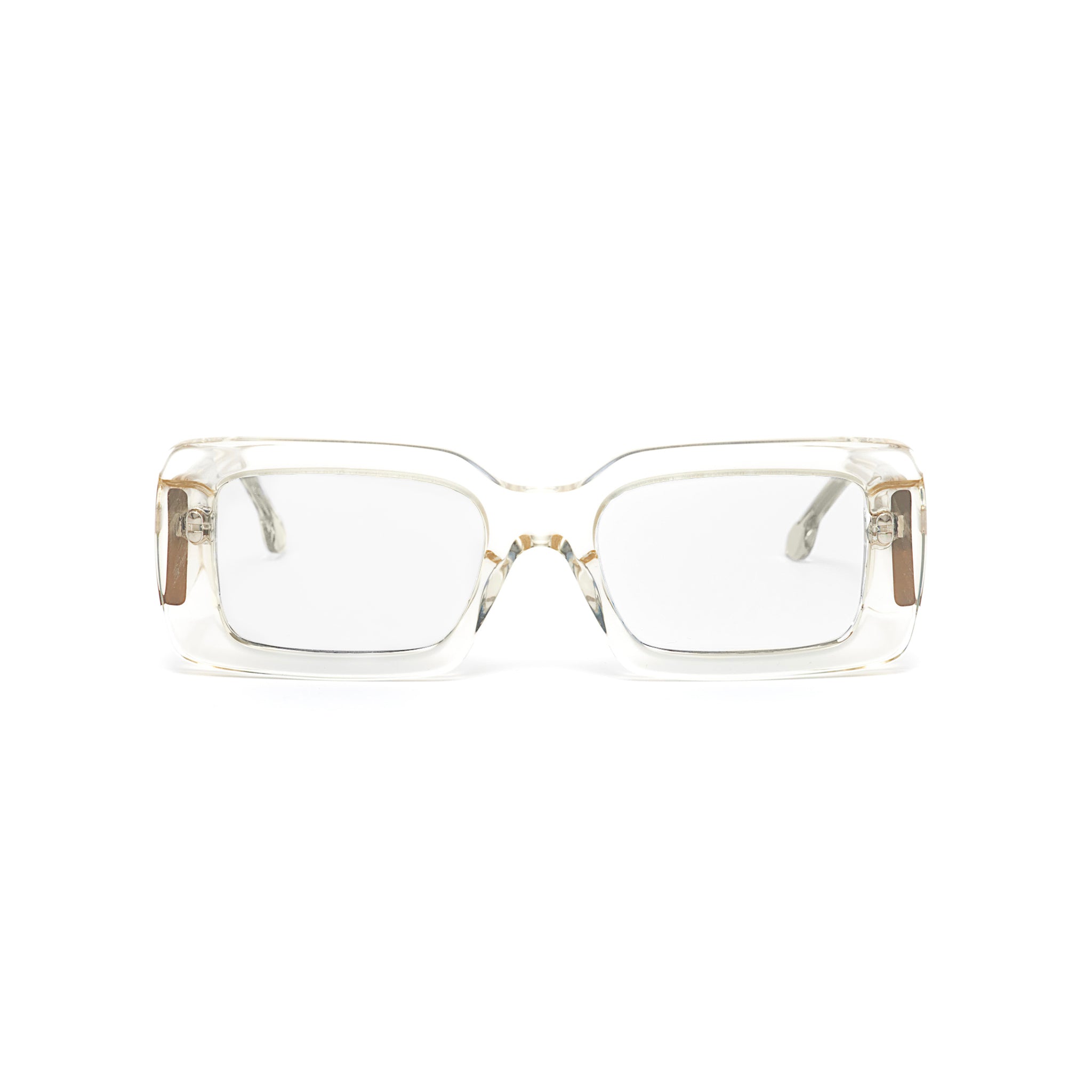 Ameos eyewear noelle optical glasses in transparent frames. Unisex and handmade in Italy.