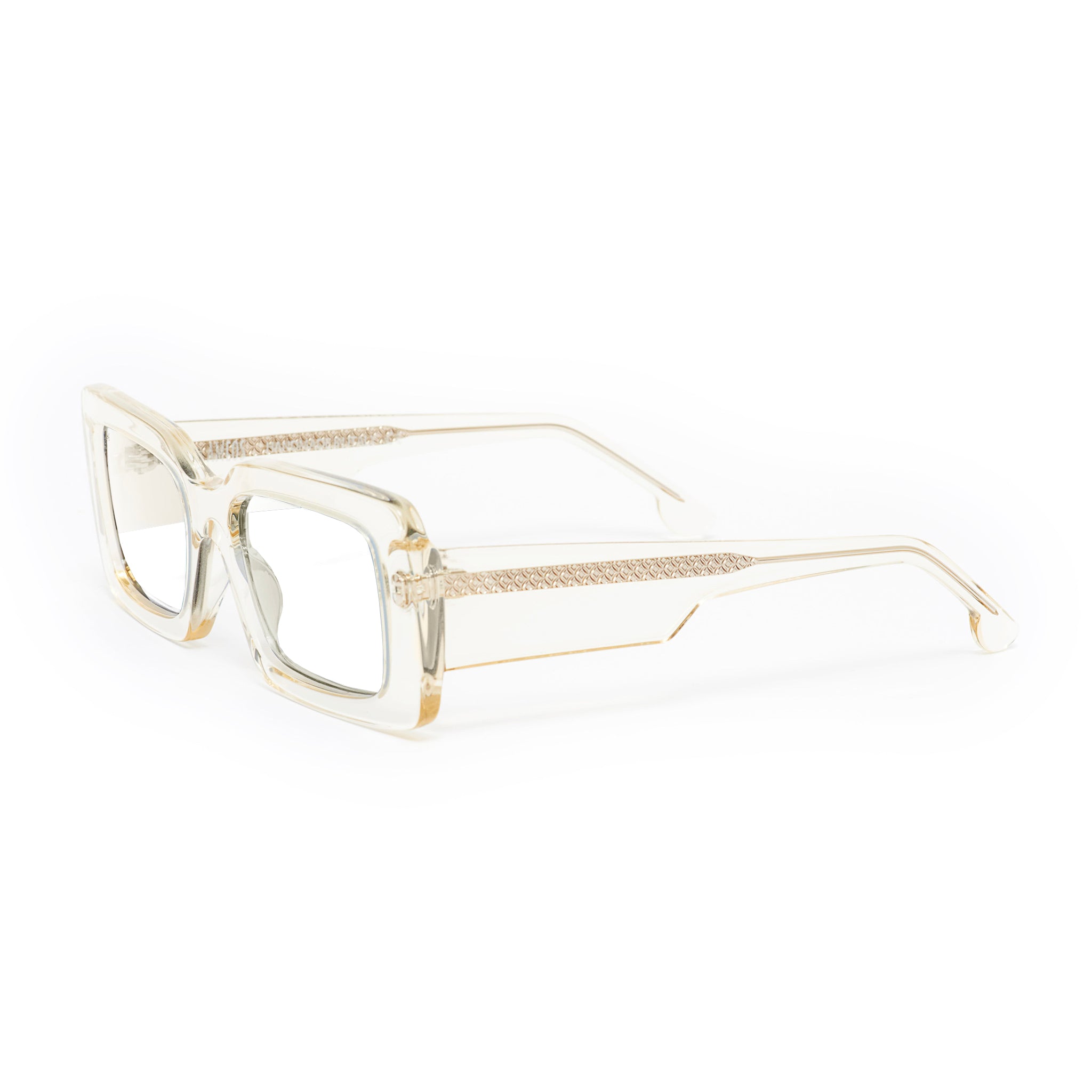 Ameos eyewear noelle optical glasses in transparent frames. Unisex and handmade in Italy.