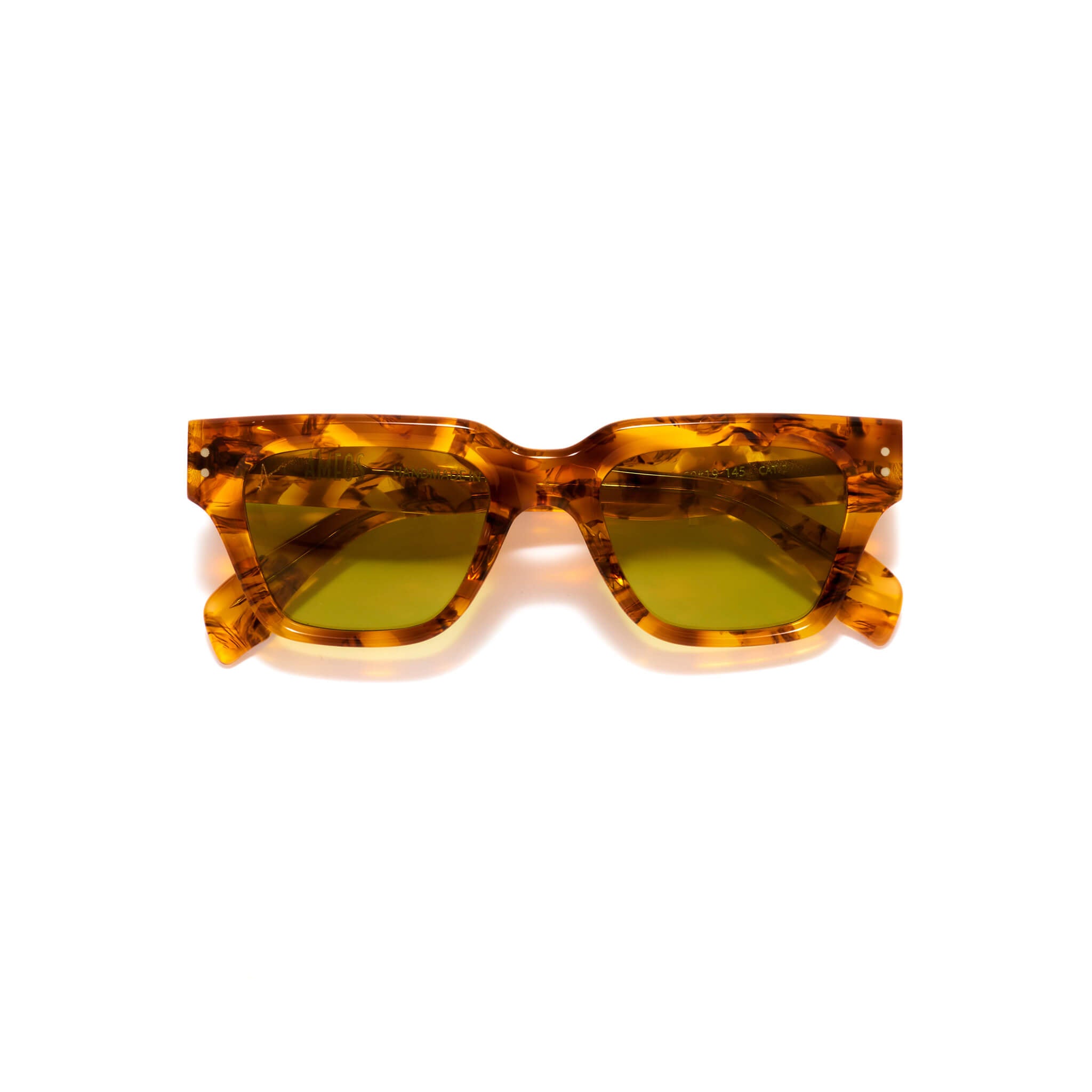 Havana frames sunglasses with green lenses