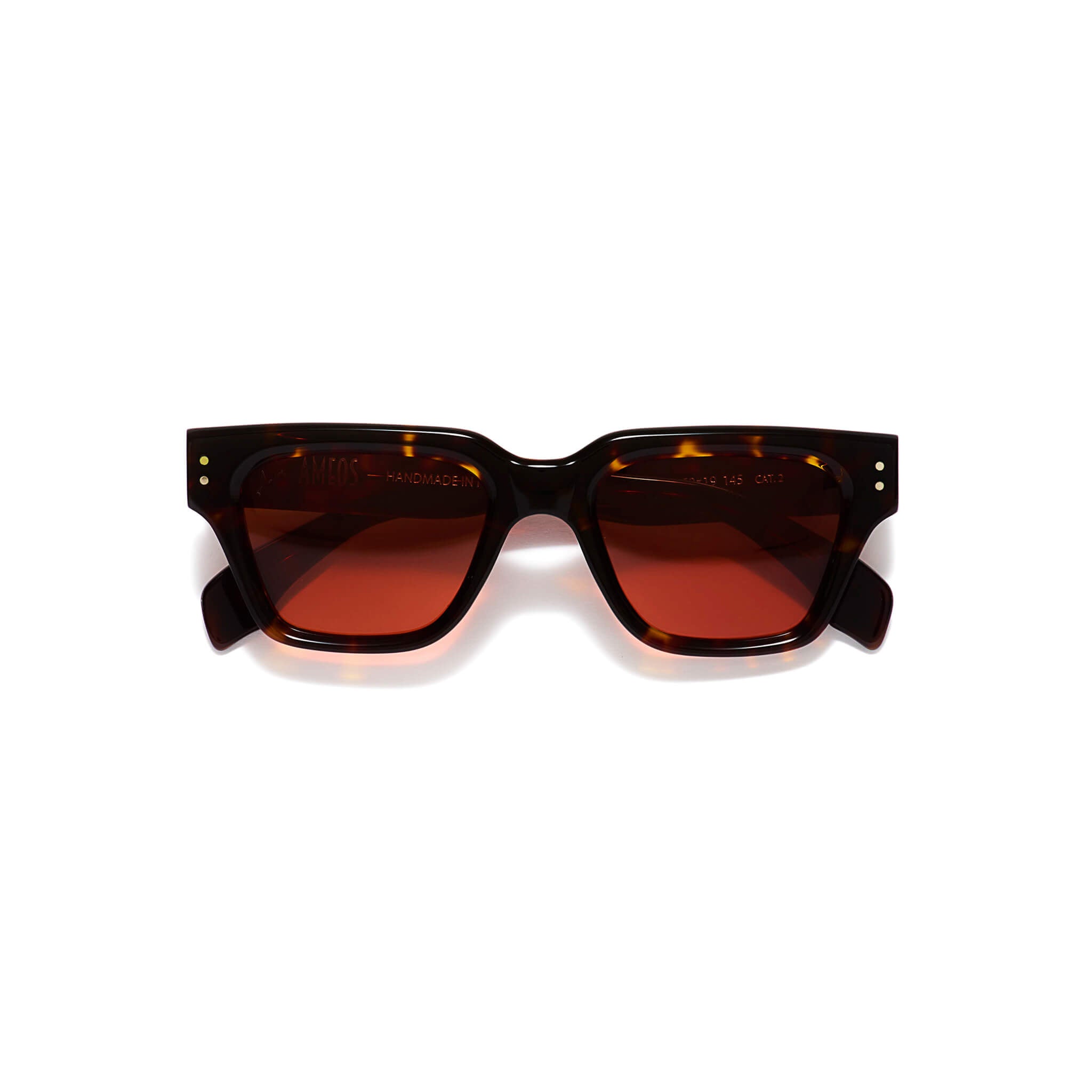 Tortoise frames sunglasses with red lenses 