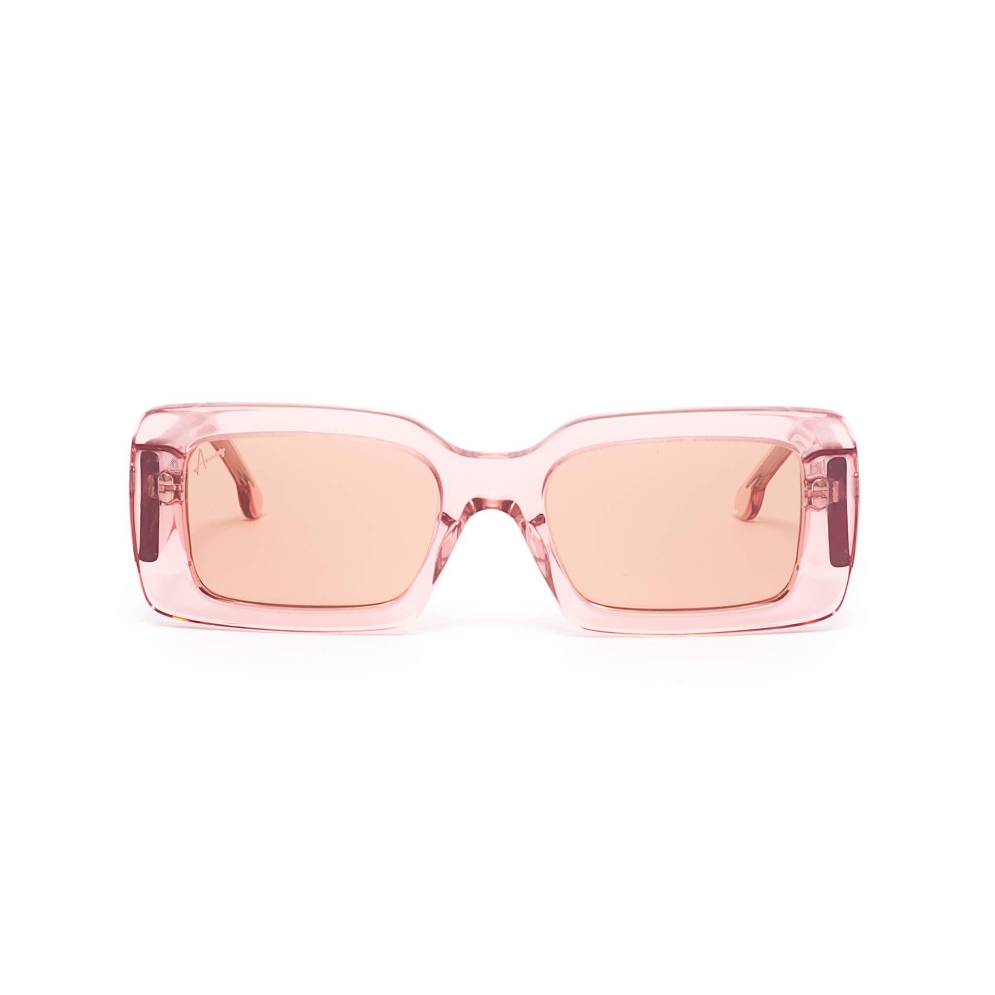 Rose frames sunglasses with brown lenses