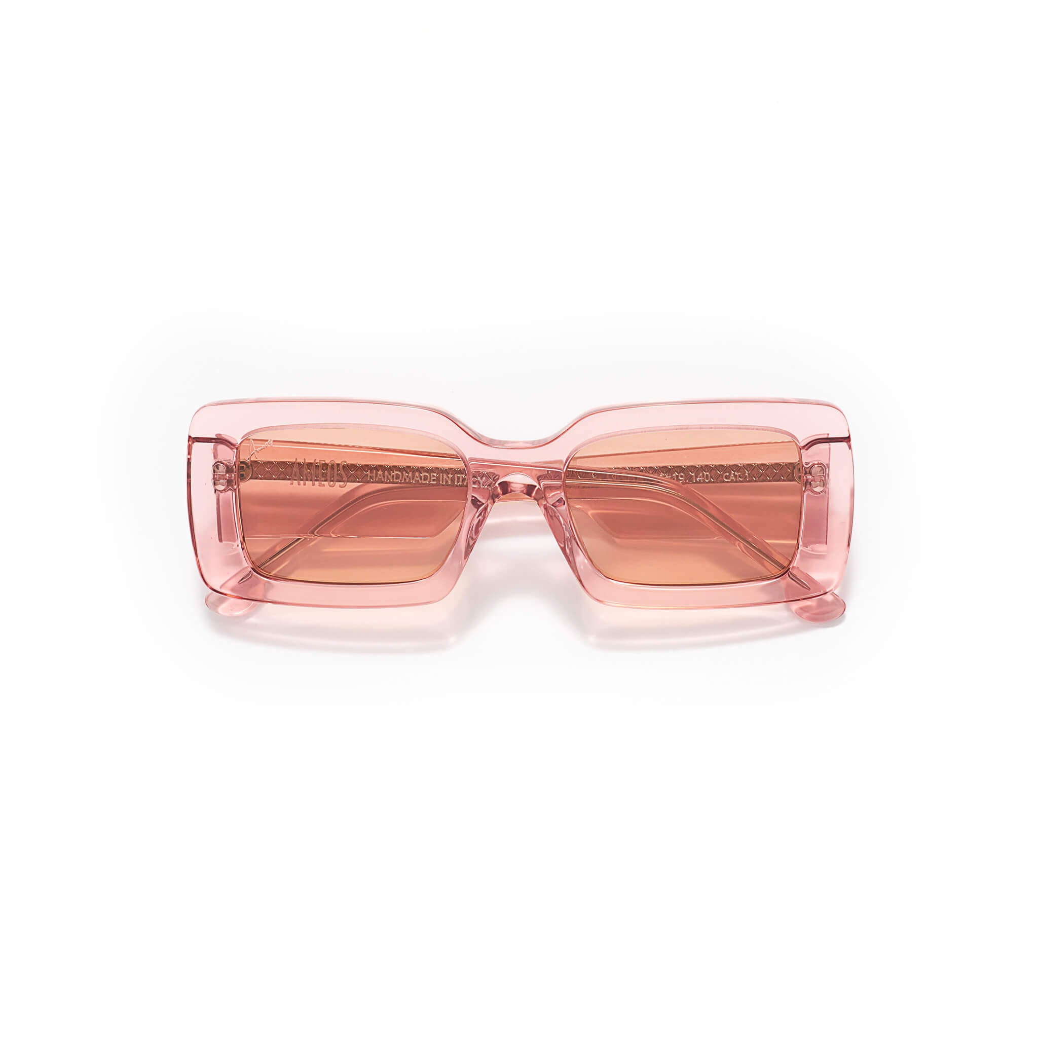 Rose frames sunglasses with brown lenses