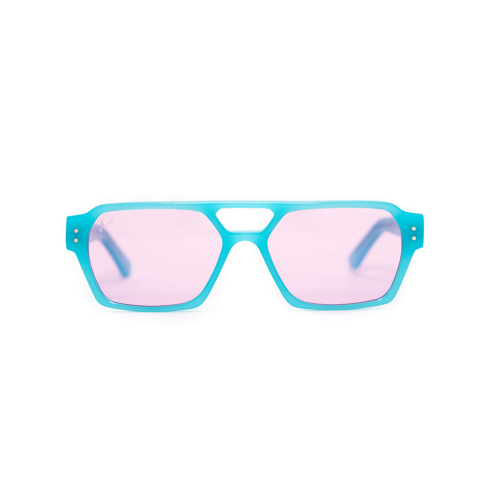 Ego sunglasses in opal blue and pink from Ameos
