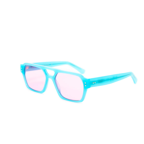 Ego sunglasses in opal blue and pink from Ameos